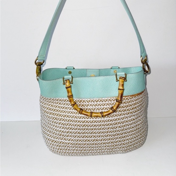 Eric Javits Womens Analu Squishee Tote Bag Beige/Gray - Picture 5 of 9